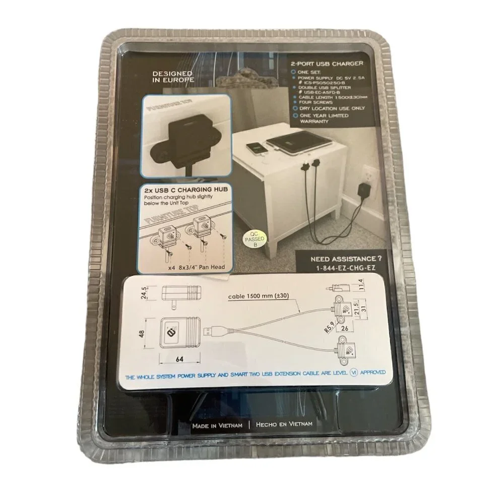 NWT eZ Collection 2-Port USB Charger Mount a 5 FD-B